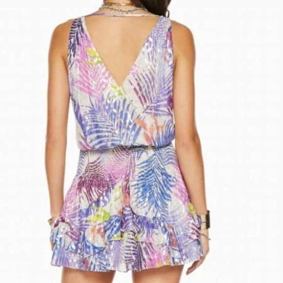 Ramy Brook Printed Hazel Dress - Tropical Palm Size Large $495 - Picture 2 of 7